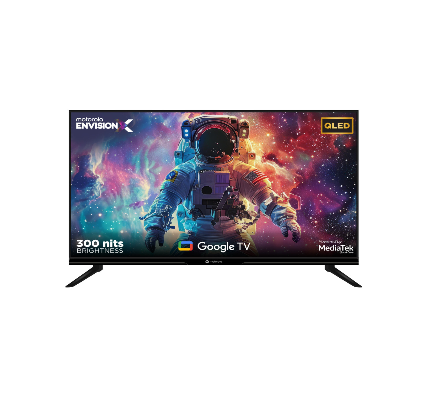 MOTOROLA EnvisionX 80 cm (32 inch) QLED HD Ready Smart Google TV with 300 nits Brightness & 20w Sound  (32HDGQMWSTQ)