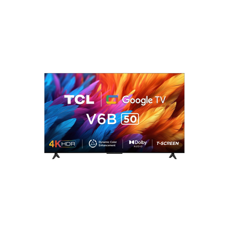 TCL V6B 126 cm (50 inch) Ultra HD (4K) LED Smart Google TV 2024 Edition with 24W Dolby Audio and Metallic Bezel-Less  (50V6B)