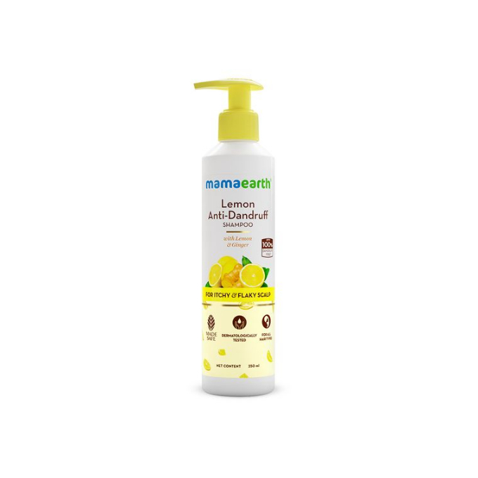 Lemon Anti-Dandruff Shampoo with Lemon & Ginger for up to 100% Dandruff & Itch-free Scalp- 250 ml